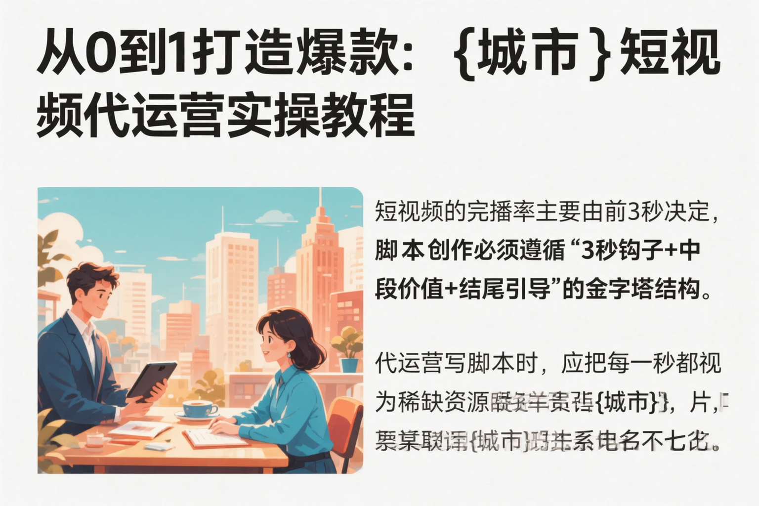 从0到1打造爆款:五指山短视频代运营实操教程