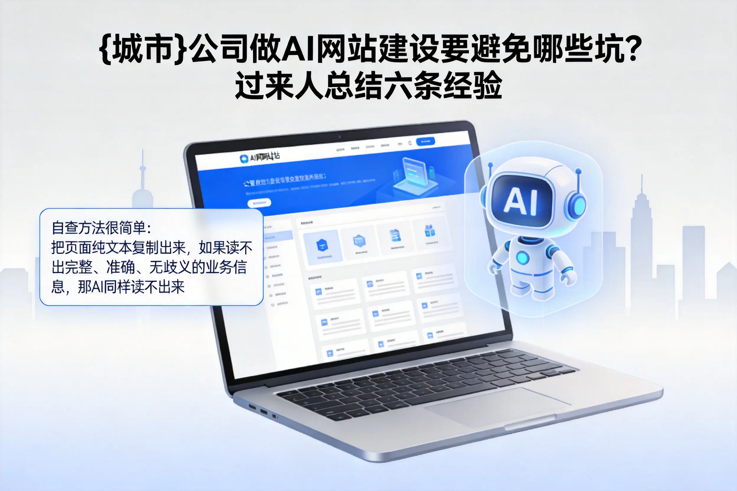 五指山公司做AI网站建设要避免哪些坑?过来人总结六条经验