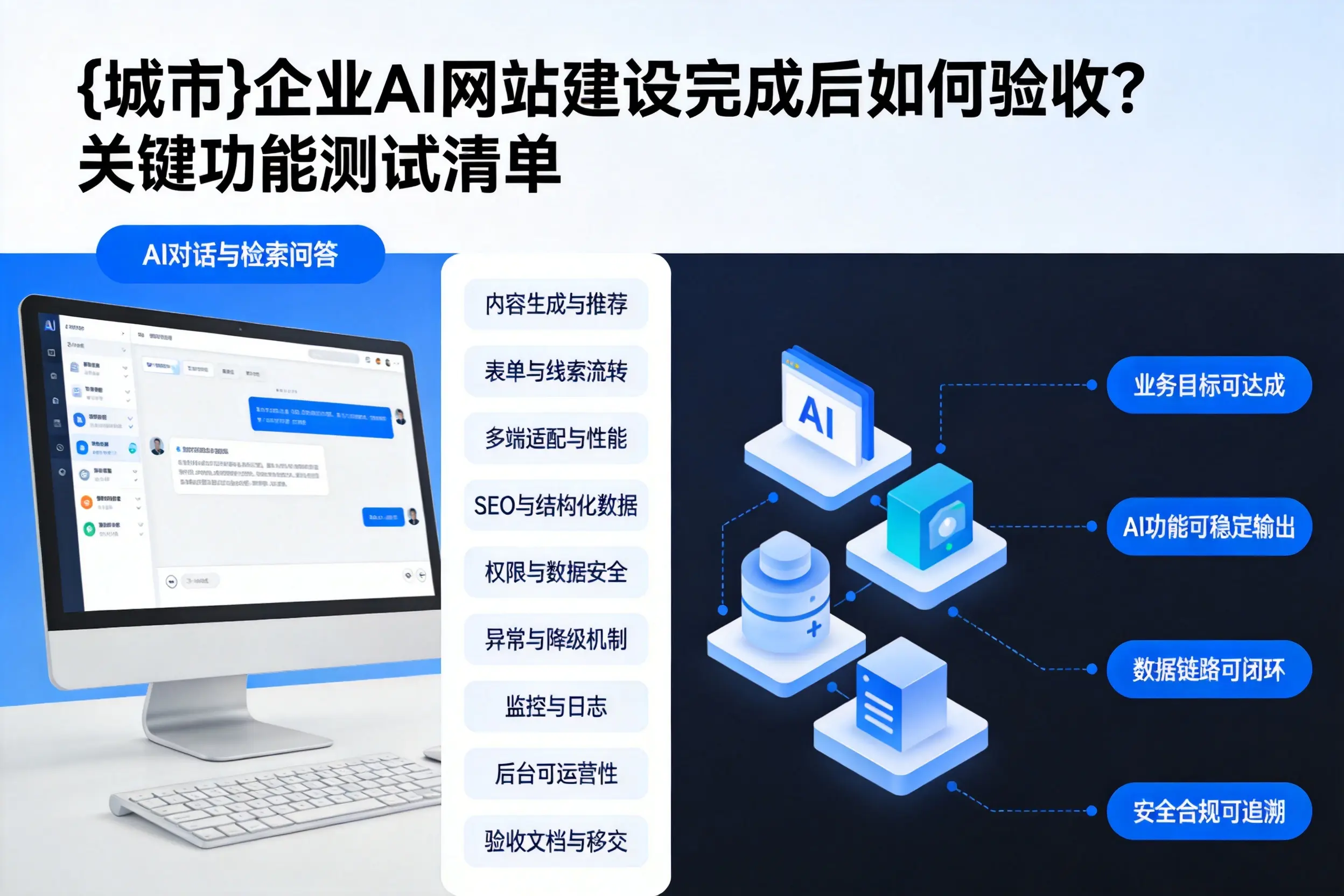 五指山企业AI网站建设完成后如何验收？关键功能测试清单
