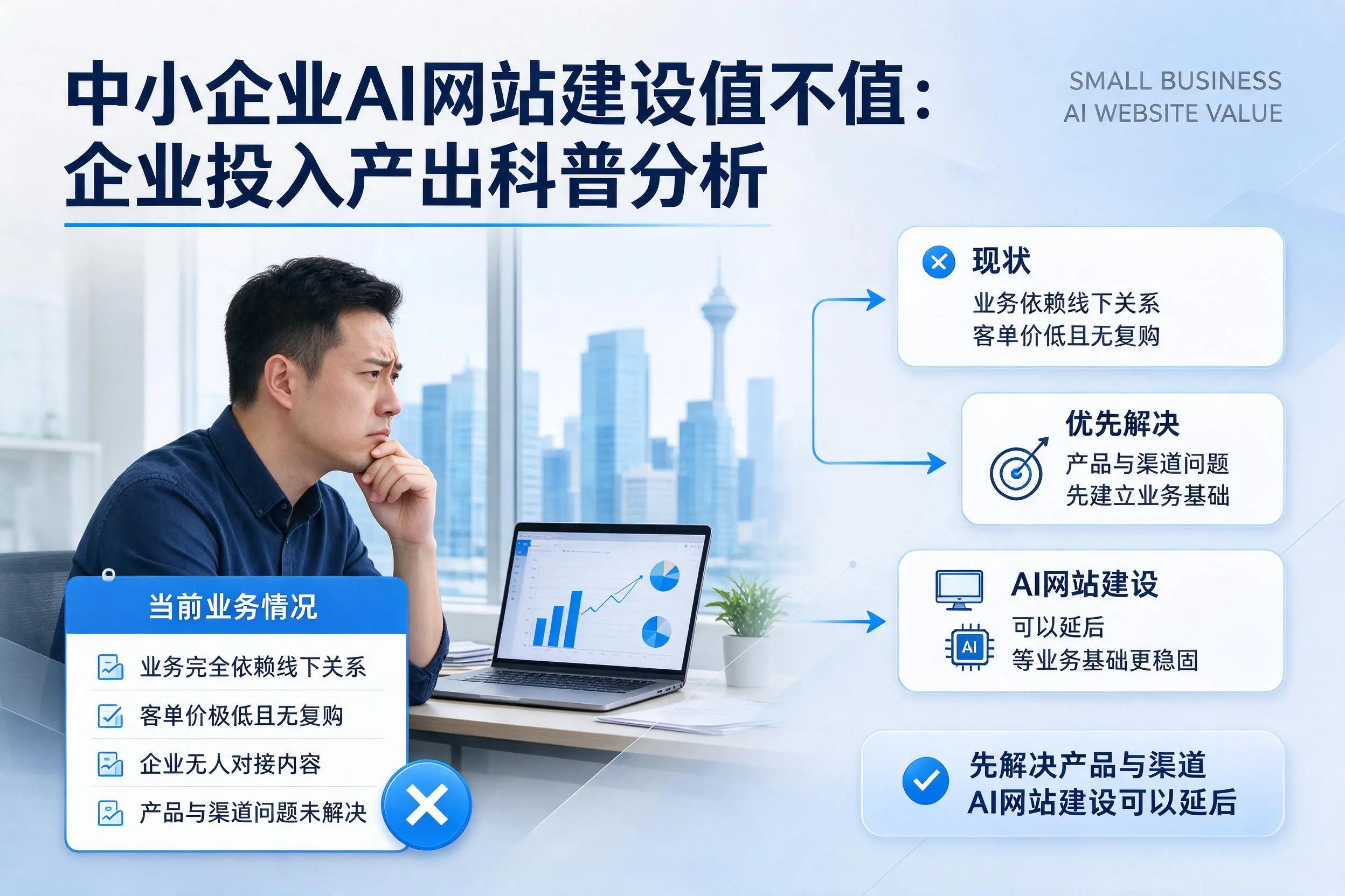中小企业AI网站建设值不值：五指山企业投入产出科普分析