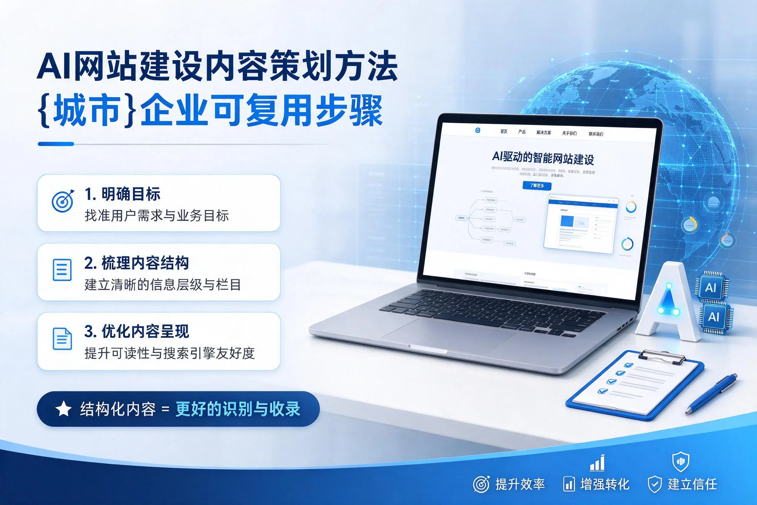 AI网站建设内容策划方法,五指山企业可复用步骤